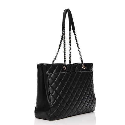 Chanel Calfskin Quilted Timeless Tote Black 3 of 8