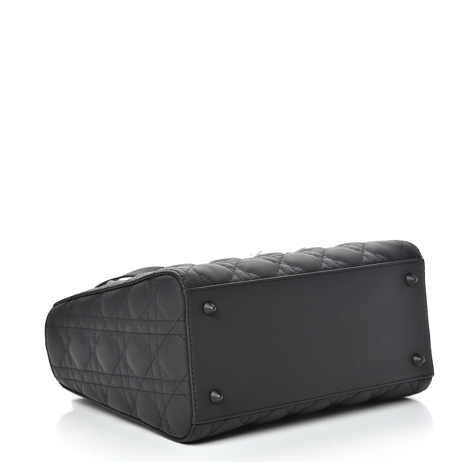 Christian Dior Ultra Matte Calfskin Cannage Medium Lady Dior Black 3 of 16