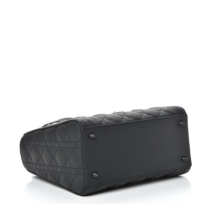 Christian Dior Ultra Matte Calfskin Cannage Medium Lady Dior Black 3 of 16