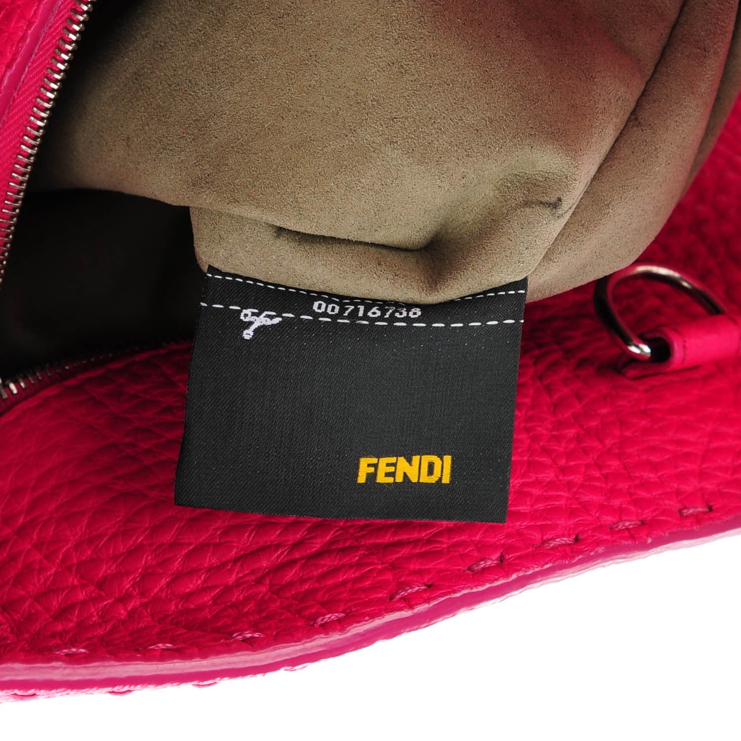 Fendi Cuoio Romano Selleria Large Anna Bucket Bag Fuxia 8 of 10