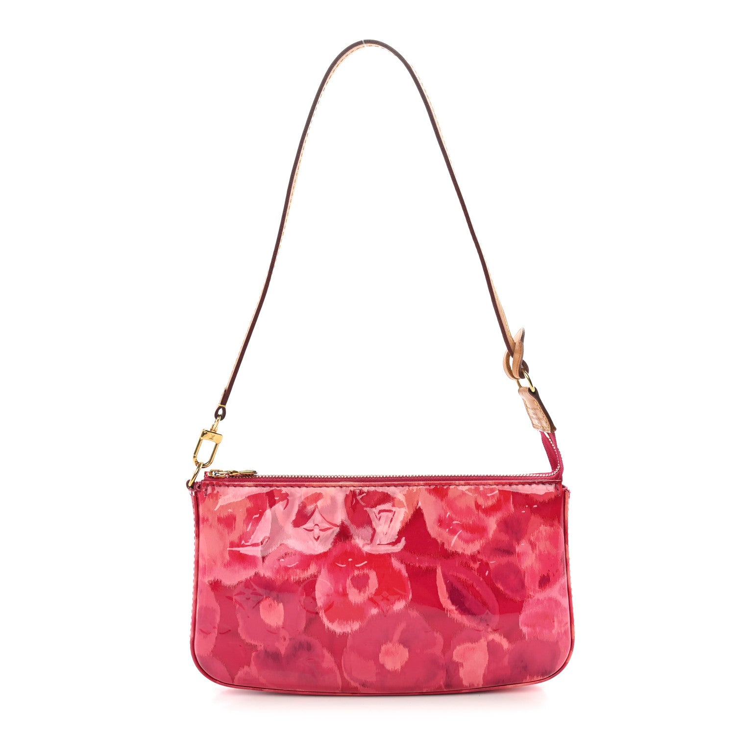 Louis Vuitton Vernis Ikat Pochette Accessories NM Rose Indien 1 of 12
