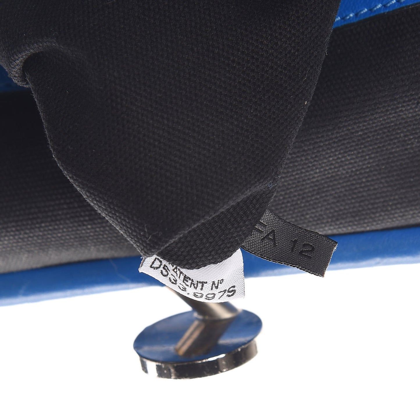 Calfskin Quilted Stam Bright Blue