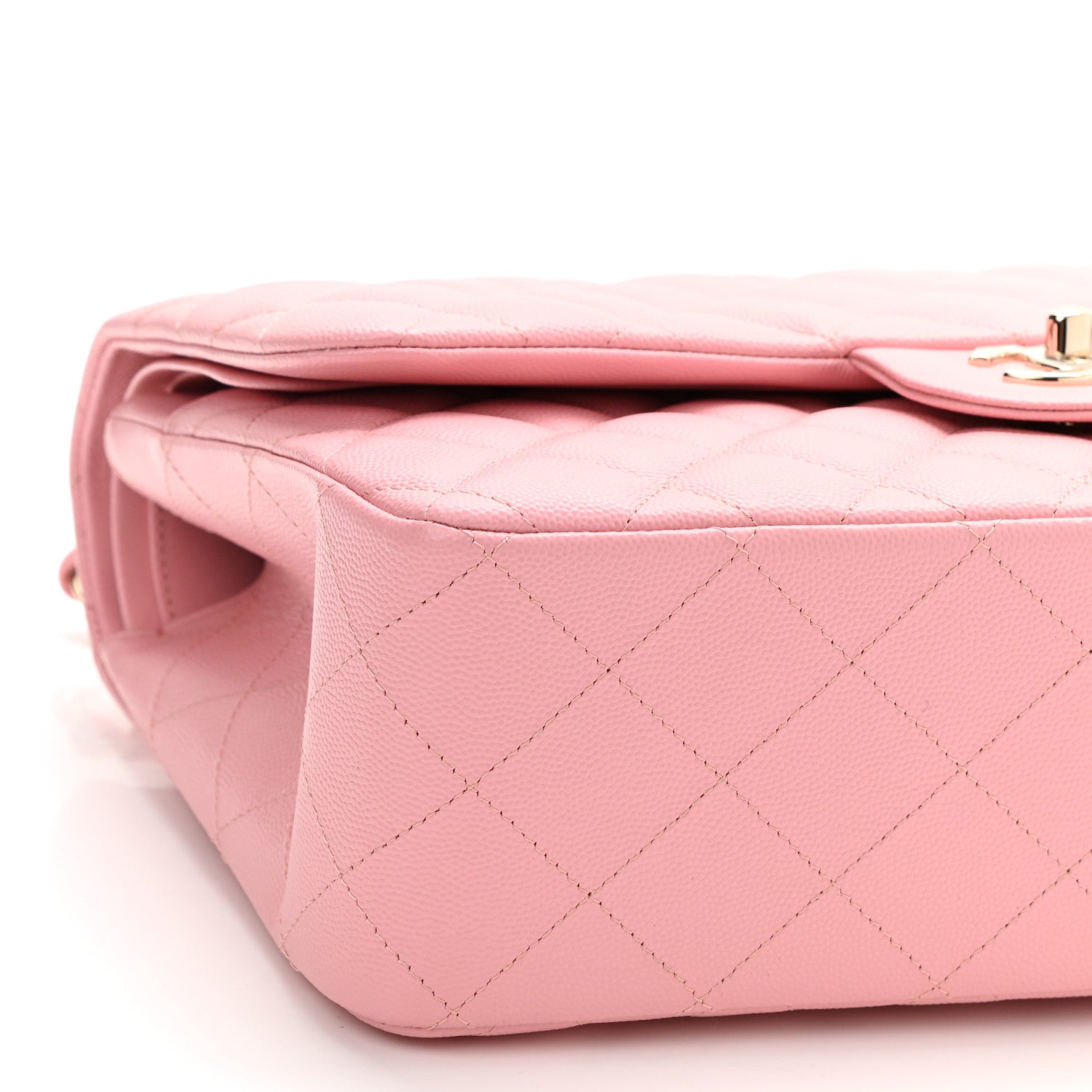 Chanel Caviar Quilted Jumbo Double Flap Pink 8 of 10