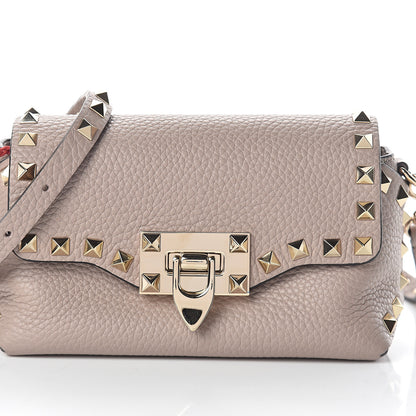 Valentino Garavani Pebbled Calfskin Mini Rockstud Crossbody Bag Poudre 6 of 8