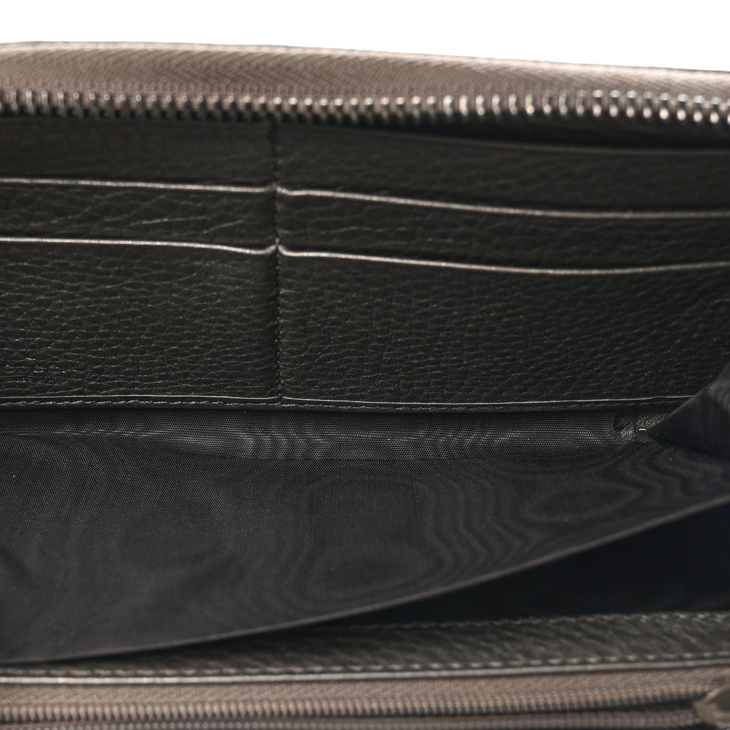 Gucci Metallic Pebbled Calfskin Soho Zip Around Wallet Sasso 5 of 11