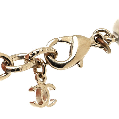 Chanel Pearl Grosgrain CC Long Necklace Gold 4 of 6