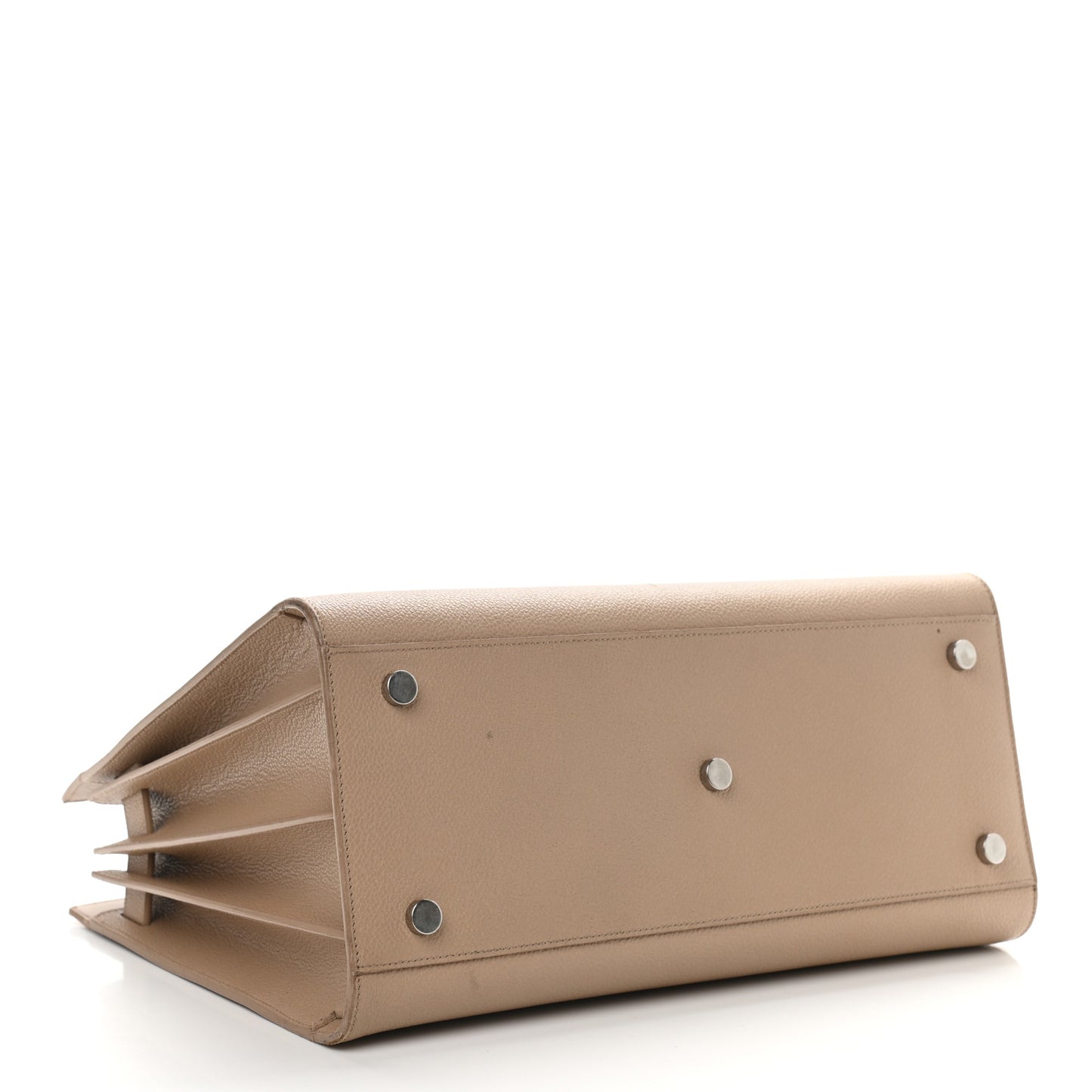 Grained Calfskin Small Sac De Jour Dark Beige