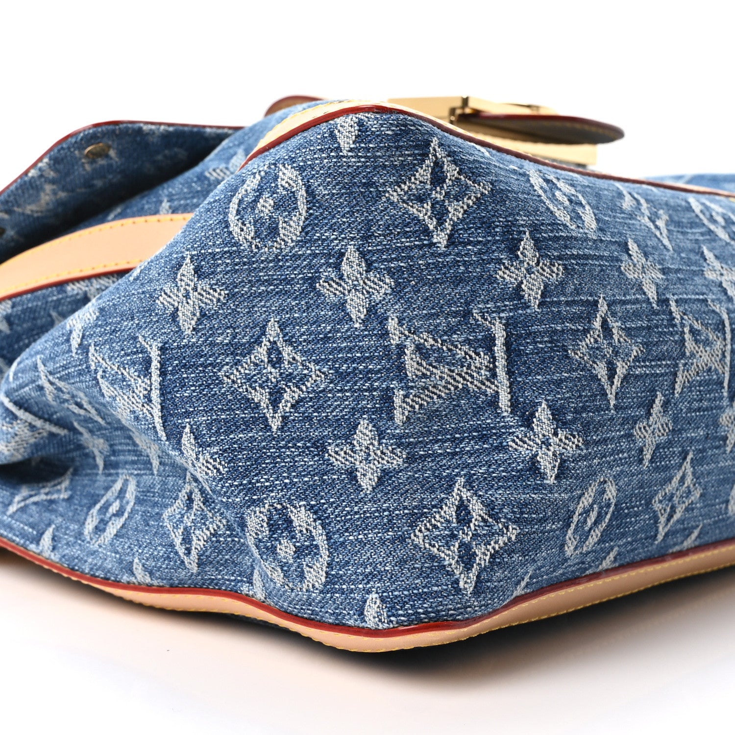 Louis Vuitton Denim Monogram Dauphine Soft GM Blue 8 of 9