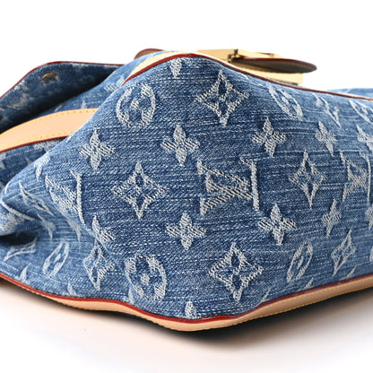 Louis Vuitton Denim Monogram Dauphine Soft GM Blue 8 of 9