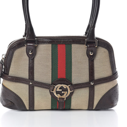 Gucci Canvas Calfskin GG Reins Tote Brown 7 of 9