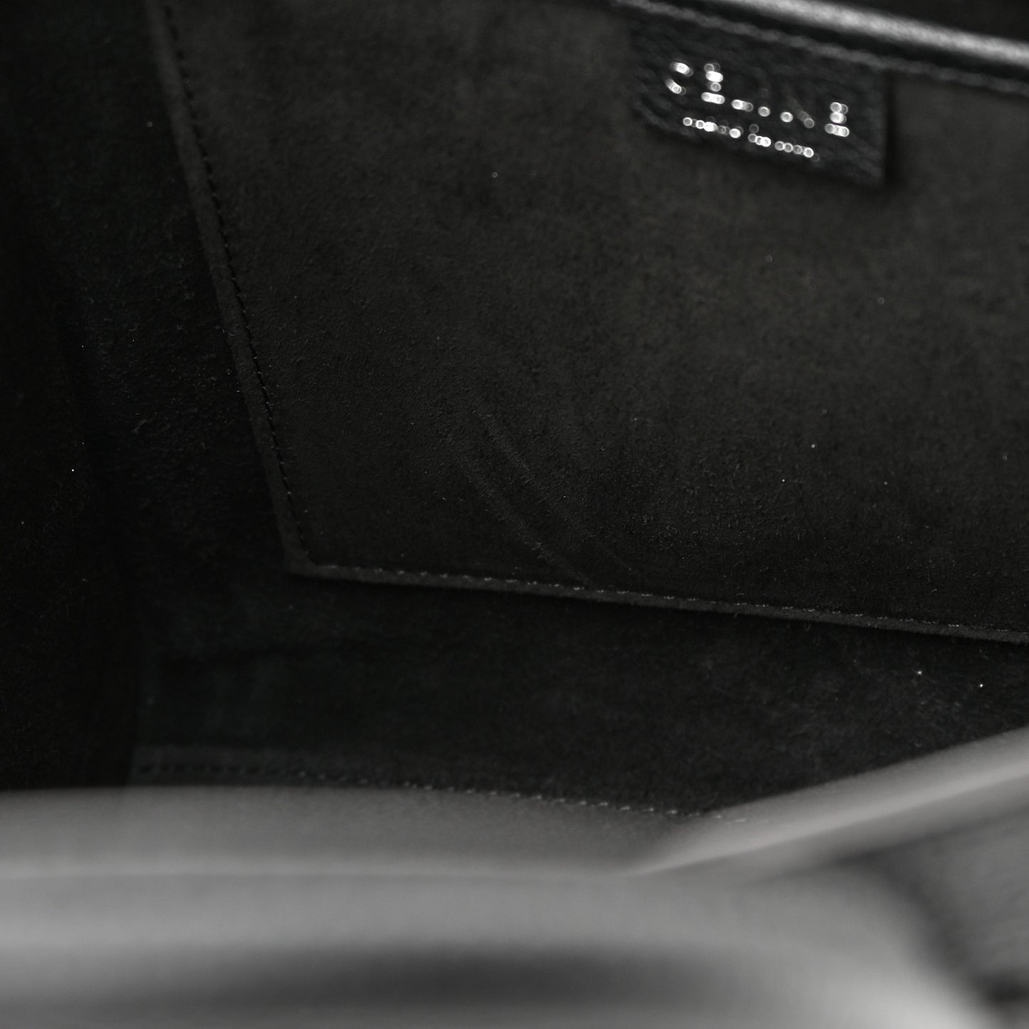 Drummed Calfskin Nano Luggage Black
