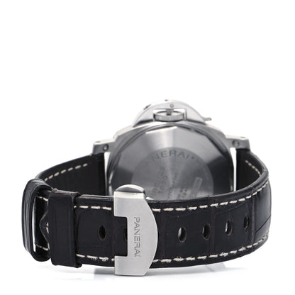 Panerai Stainless Steel Alligator 44mm Luminor Marina Automatic Watch Black PAM01104 5 of 8