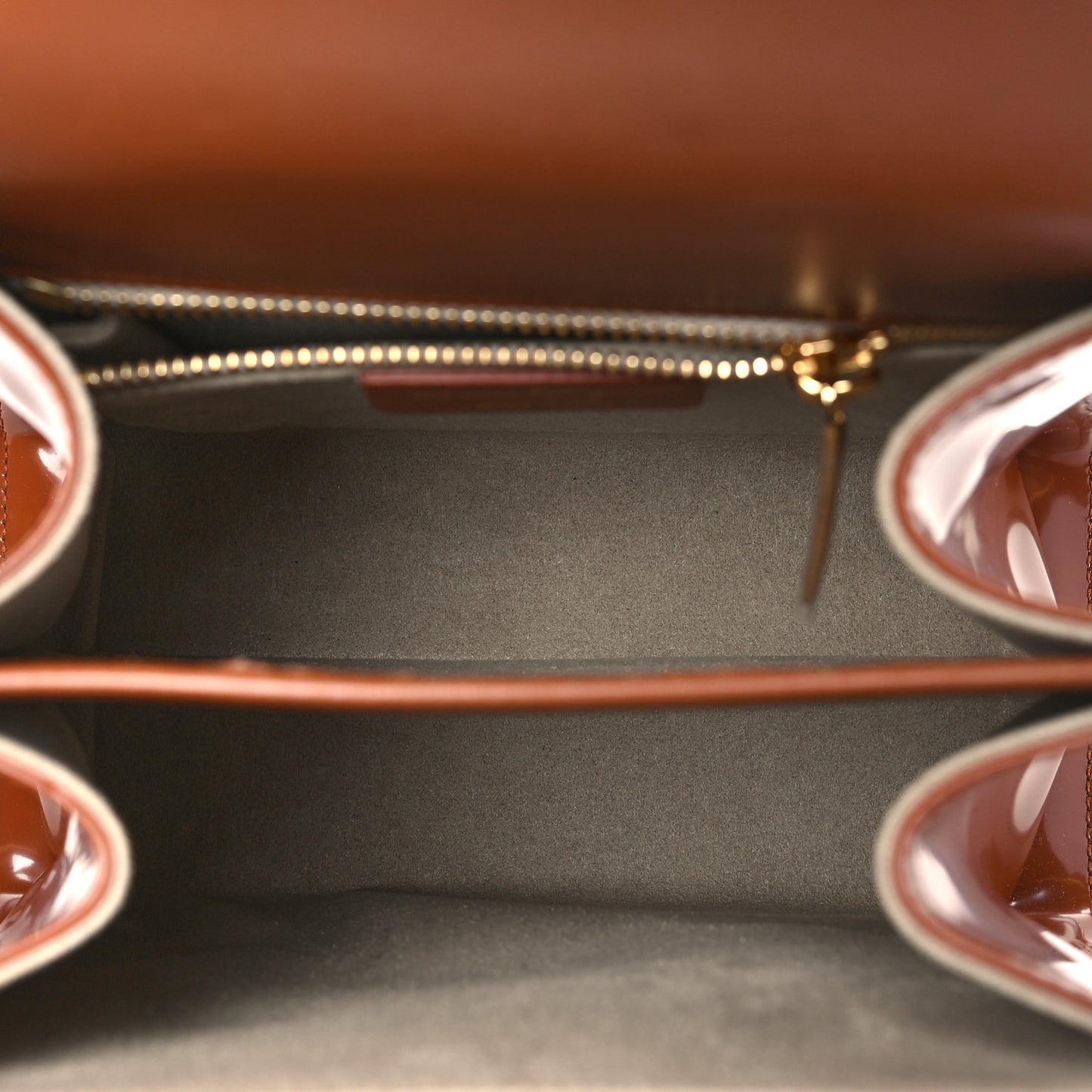Brushed Off Calfskin Small Iconic Top Handle Cuoio