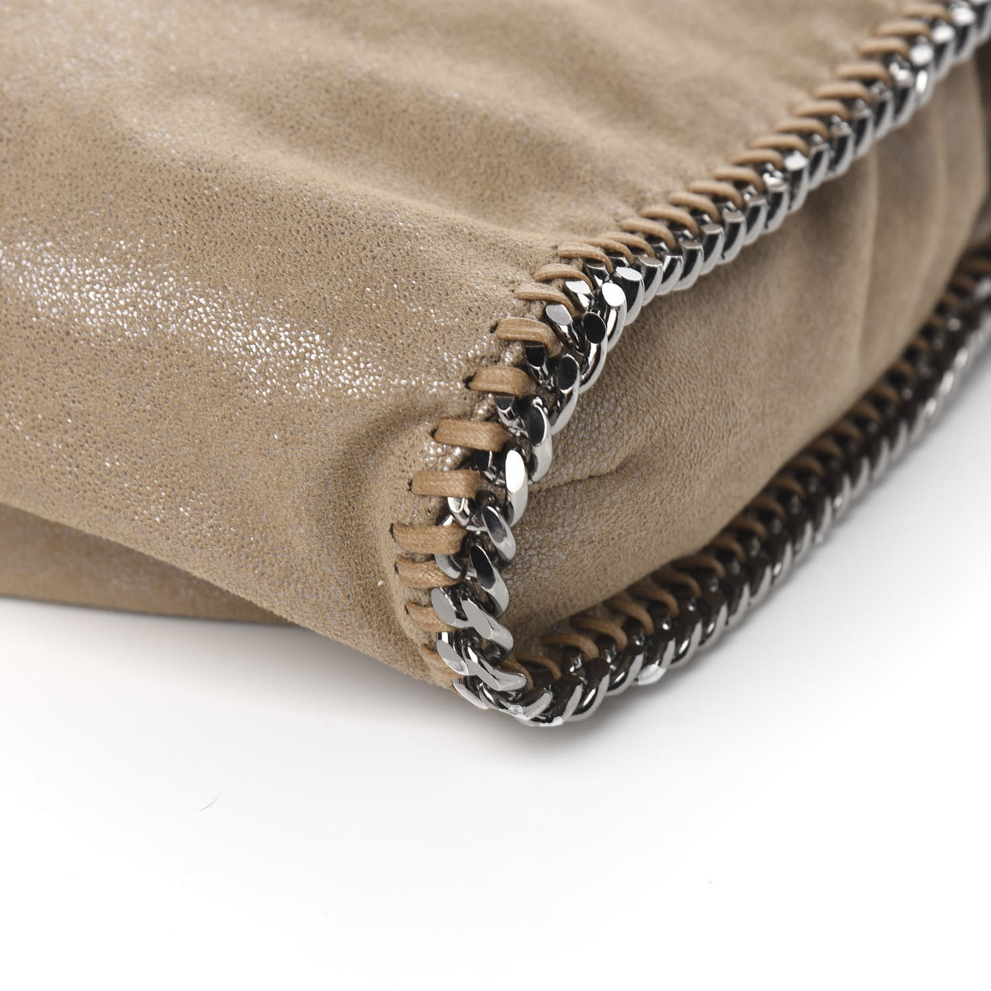 Shaggy Deer Falabella Fold Over Tote Taupe
