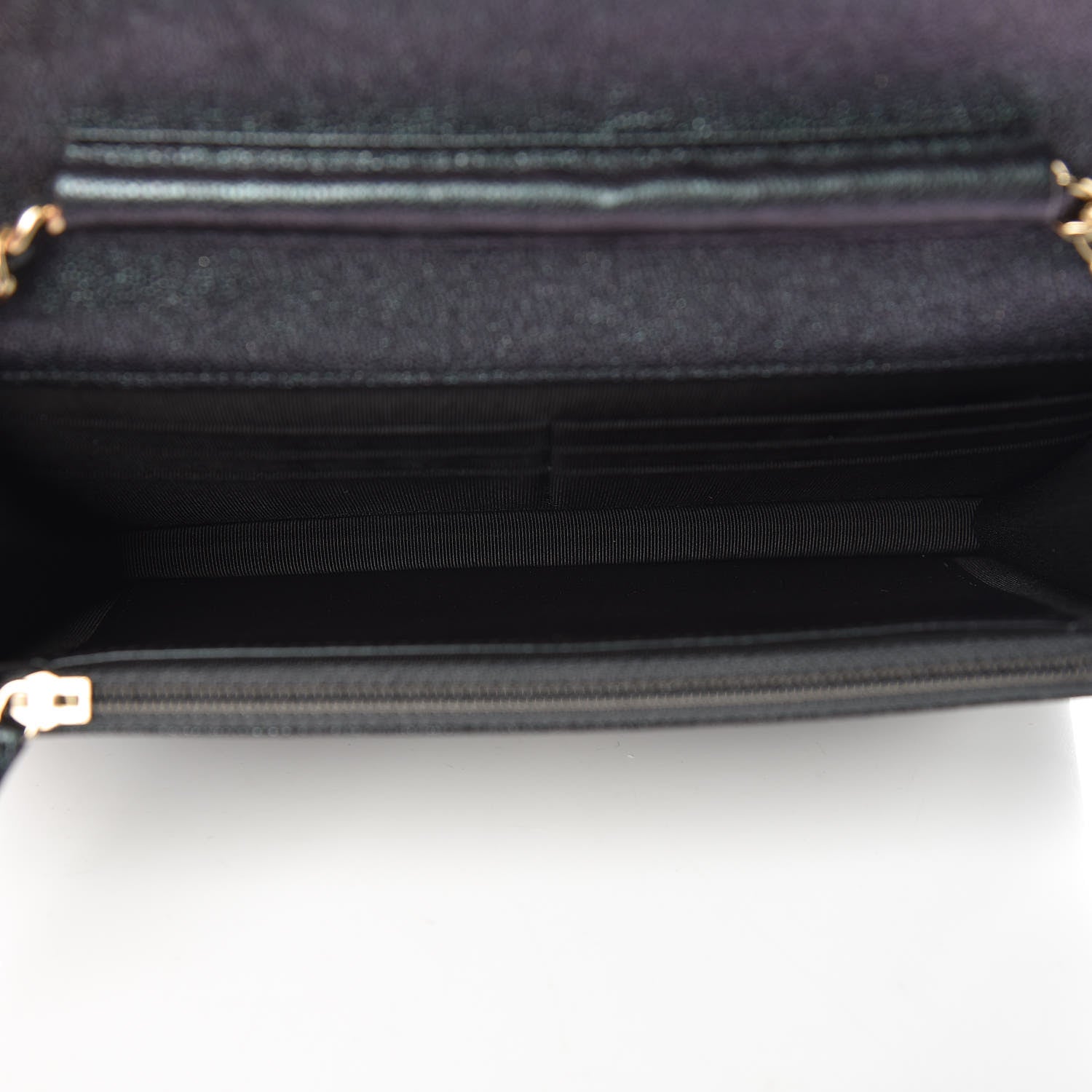 Chanel Iridescent Caviar Quilted Wallet On Chain WOC Black 7 of 11