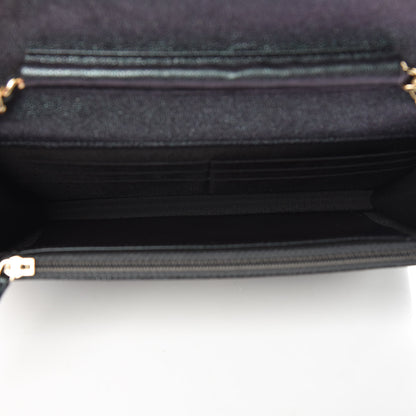 Chanel Iridescent Caviar Quilted Wallet On Chain WOC Black 7 of 11