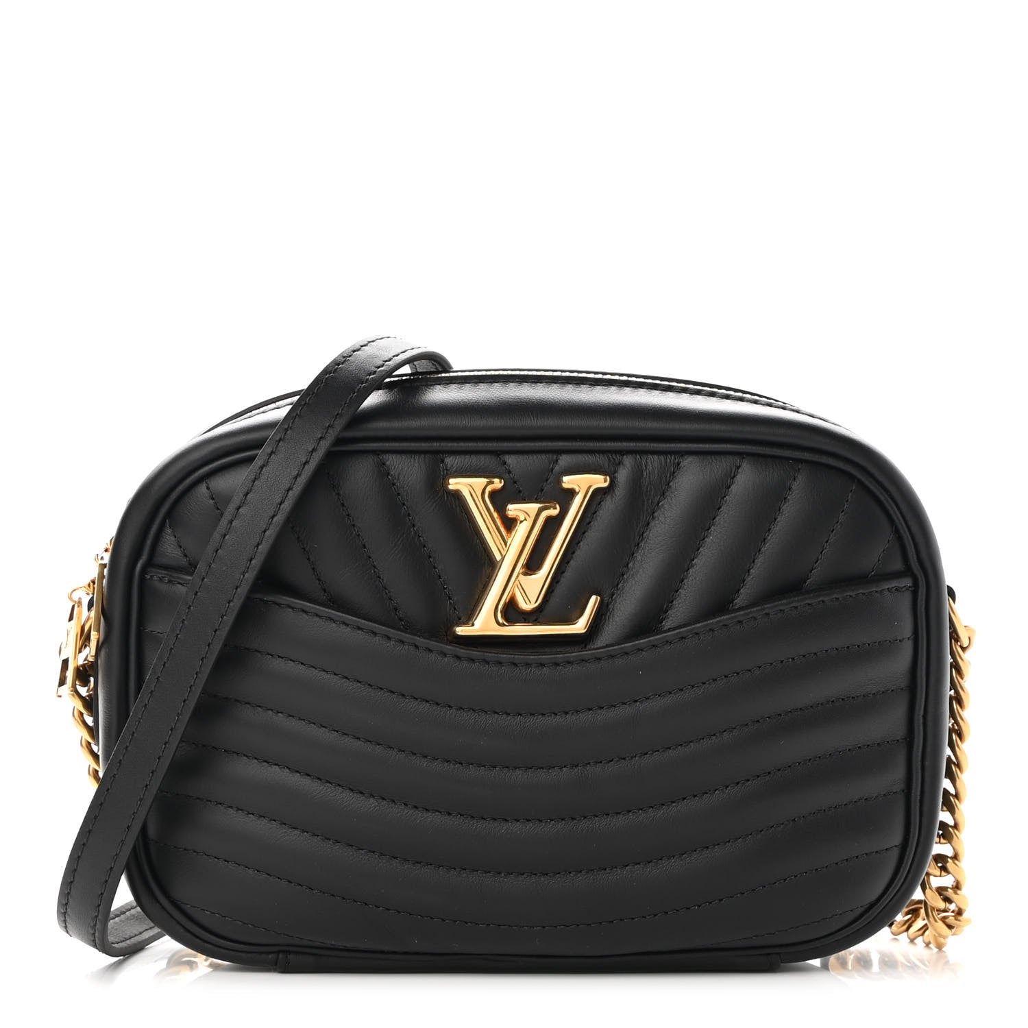 Louis Vuitton Calfskin New Wave Camera Bag NV Black 1 of 8