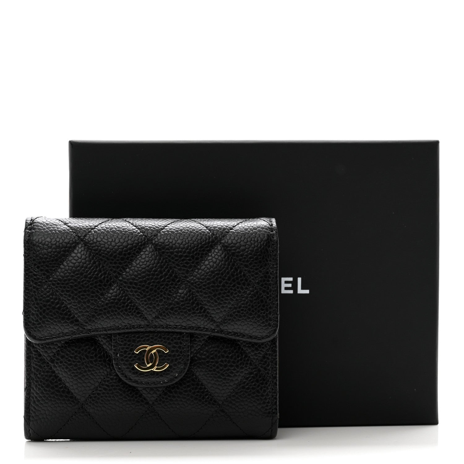 Chanel Caviar Quilted Compact Flap Wallet Black 9 of 9