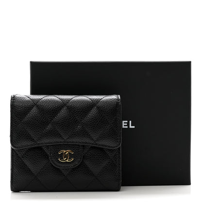 Chanel Caviar Quilted Compact Flap Wallet Black 9 of 9