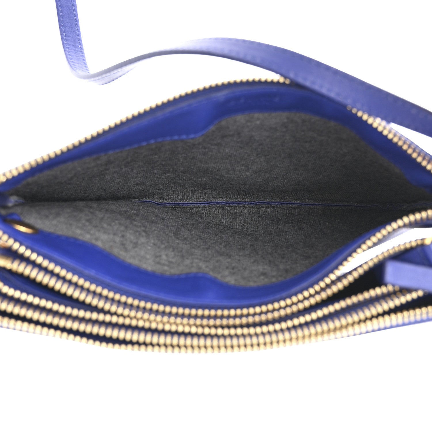 Celine Lambskin Small Trio Crossbody Bag Indigo 5 of 14