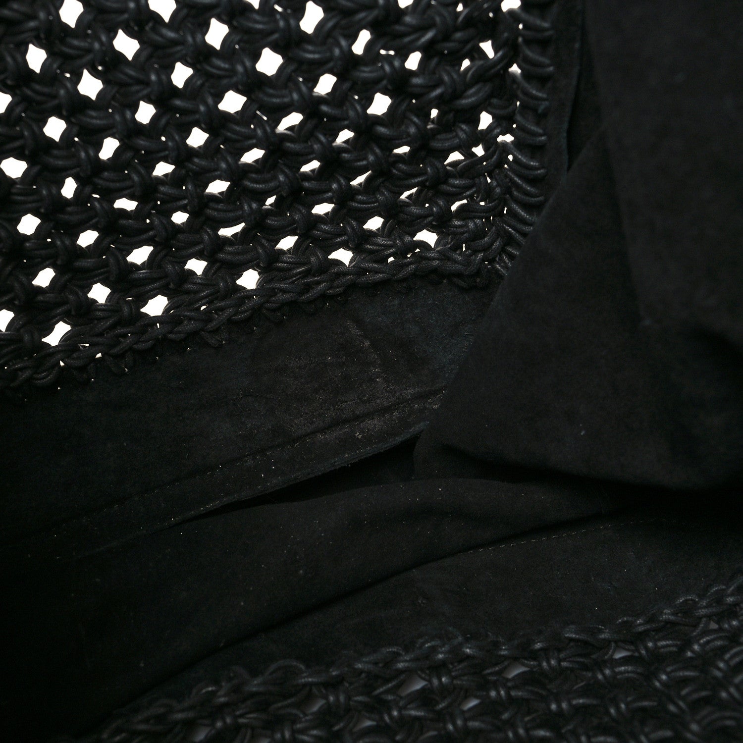 Proenza Schouler Calfskin Suede Large Macrame Tote Black 10 of 10