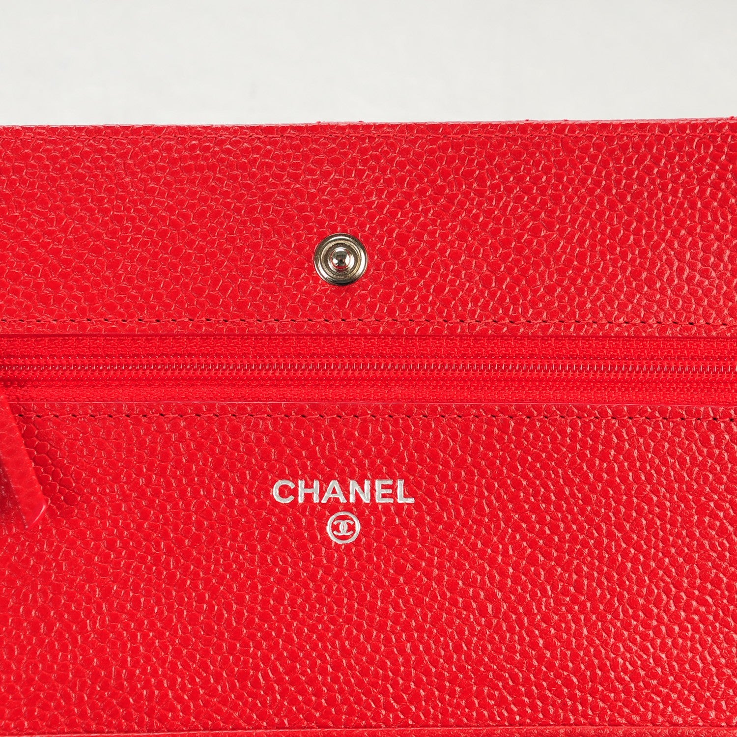 Chanel Caviar Quilted Wallet On Chain WOC Red 6 of 8