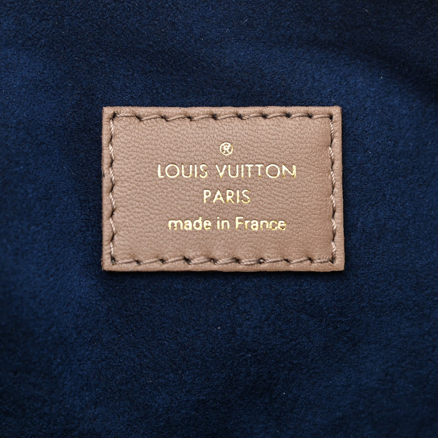 Lambskin Embossed Monogram Coussin MM Taupe