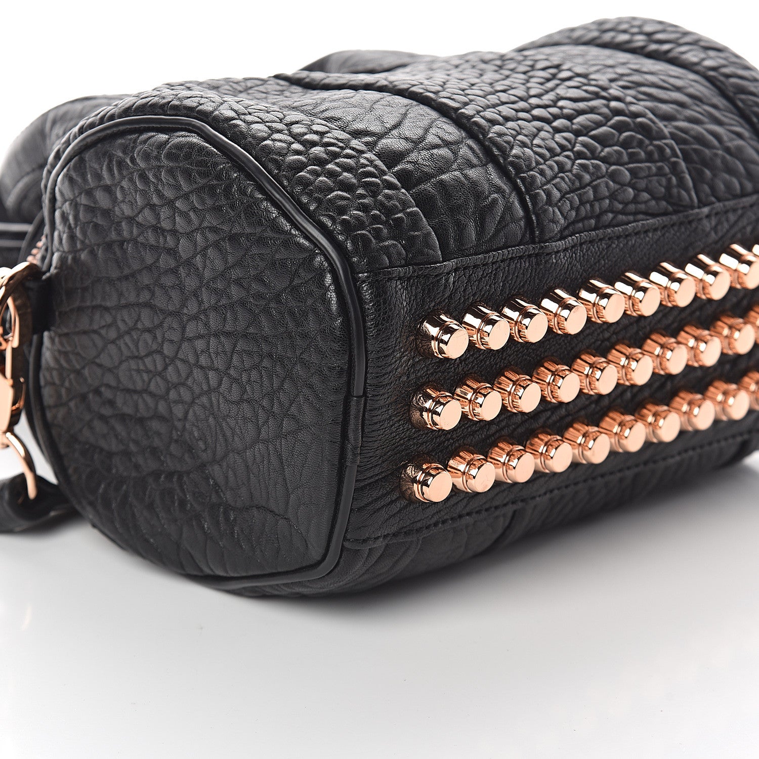 Alexander Wang Pebbled Lambskin Mini Rockie Black Rose Gold Hardware 6 of 7