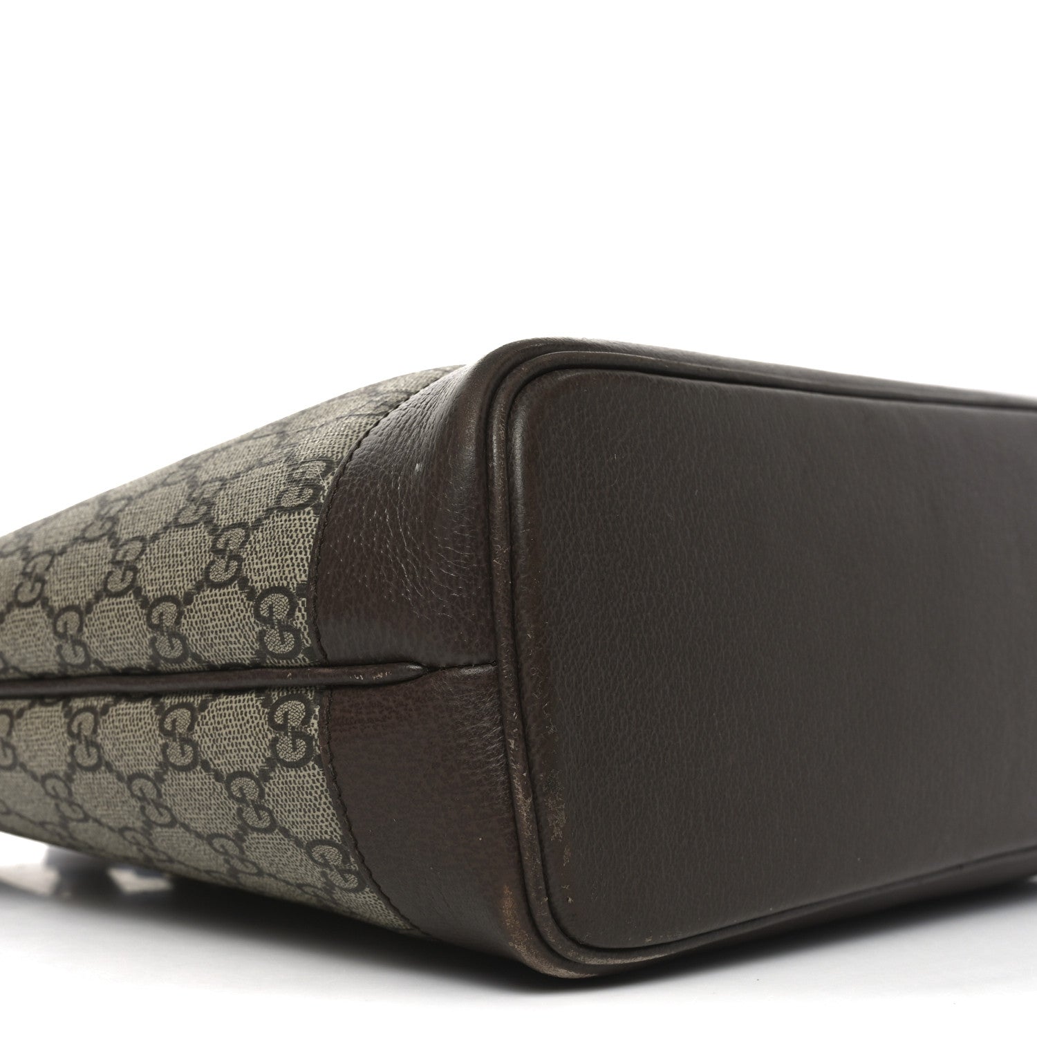 Gucci GG Supreme Monogram Textured Calfskin Small Ophidia Shoulder Tote Bag Beige Ebony New Acero 9 of 10