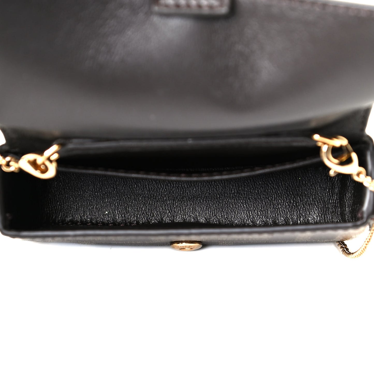 Glazed Fabric FF 1974 Nano Baguette Charm Mogano Panna