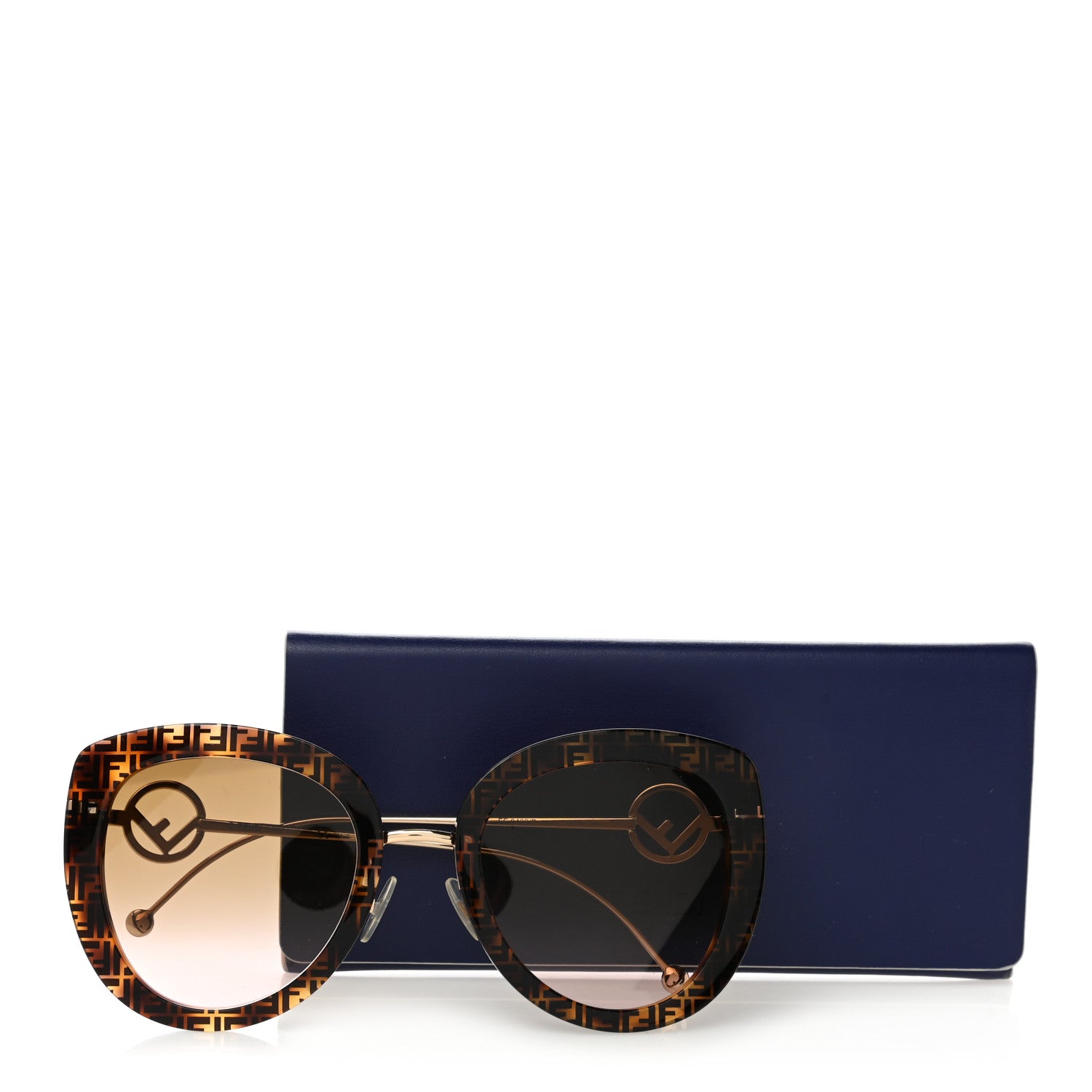 Fendi Acetate Metal F is Fendi FF Square Cat Eye Sunglasses FF 0424/F/S Havana 7 of 7