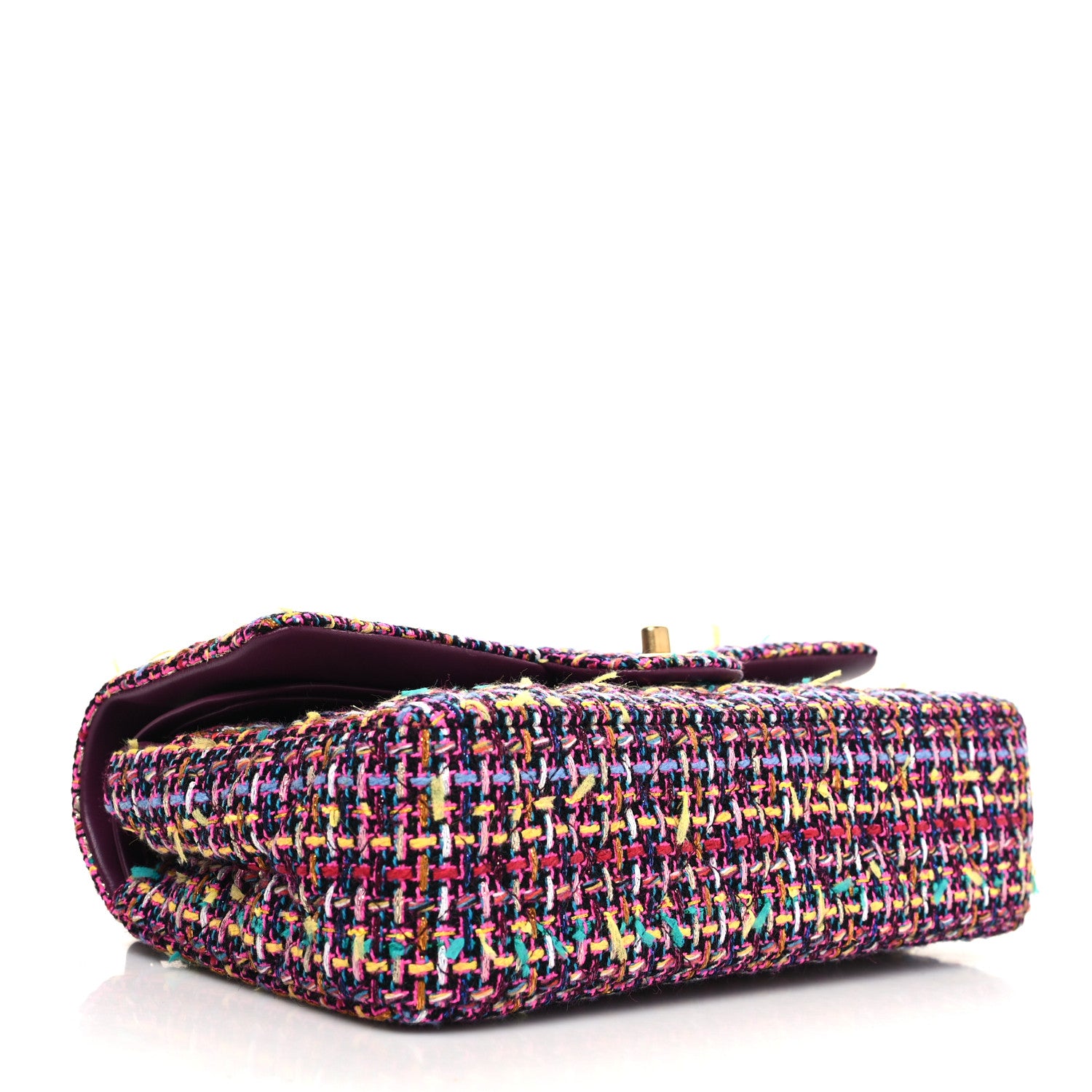 Chanel Tweed Quilted Medium Double Flap Multicolor 4 of 11