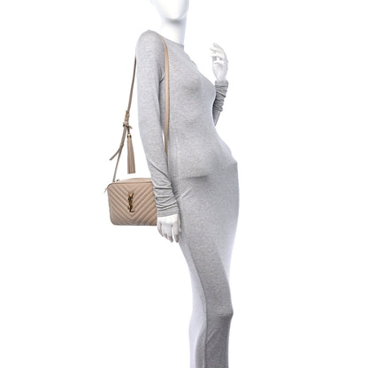 Saint Laurent Calfskin Matelasse Monogram Lou Camera Bag Dark Beige 2 of 10