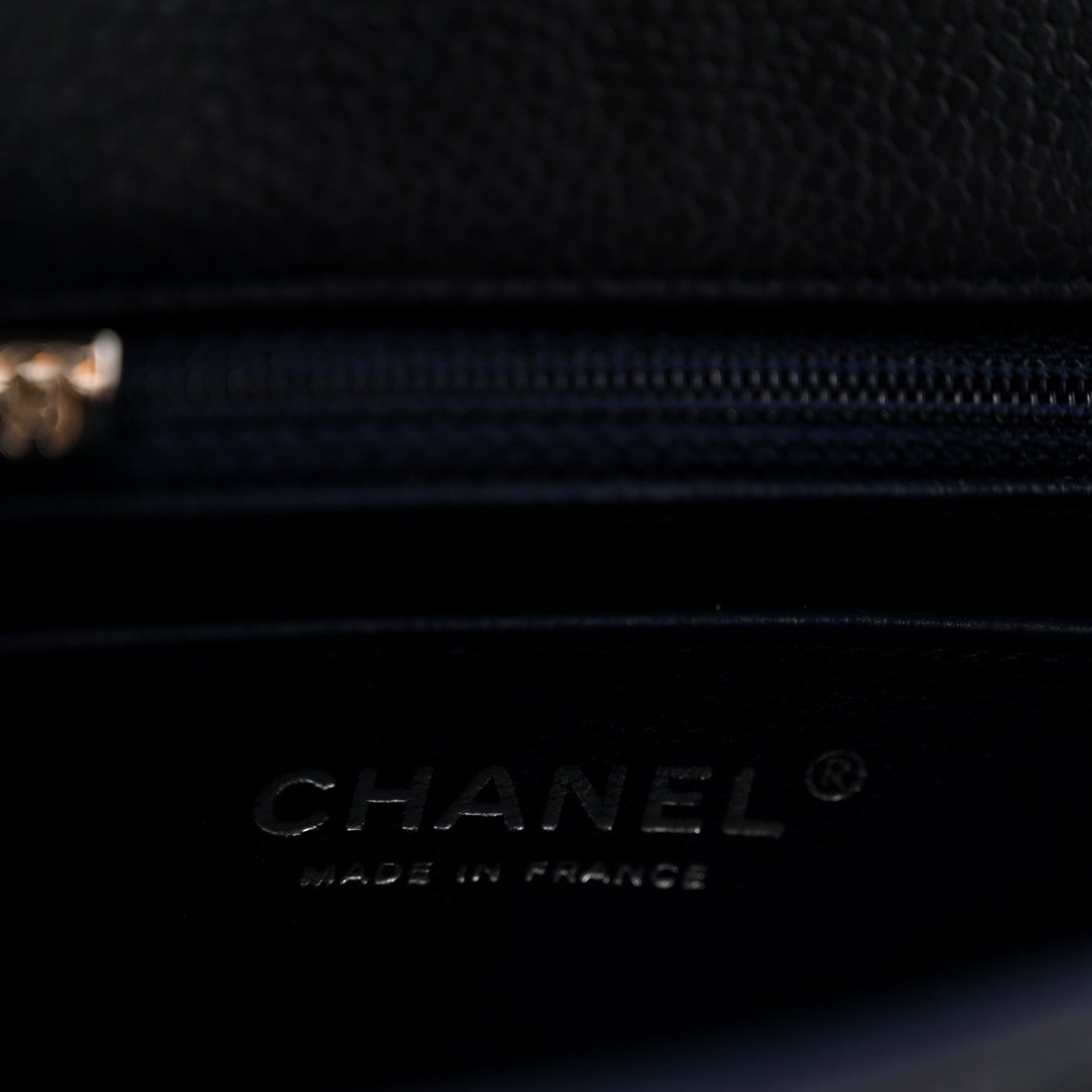 Caviar Quilted Mini Rectangular Flap Navy
