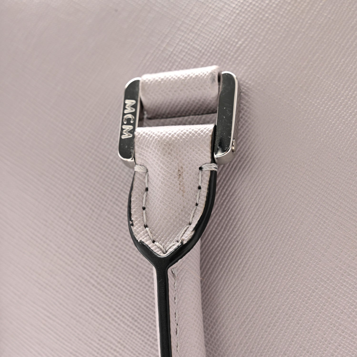 MCM Saffiano Medium Nuovo Tote Gull Gray 12 of 14