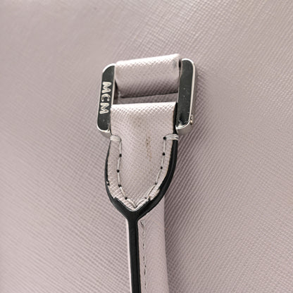 MCM Saffiano Medium Nuovo Tote Gull Gray 12 of 14