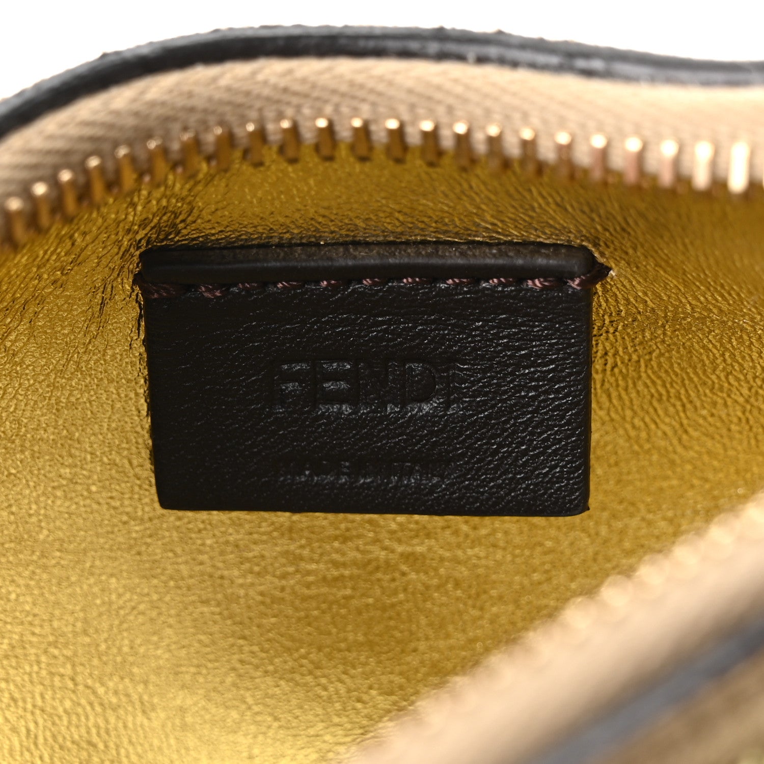 Fendi Crystal Vitello Laminato Suede FF Nano Fendigraphy Hobo Charm Platino 9 of 18