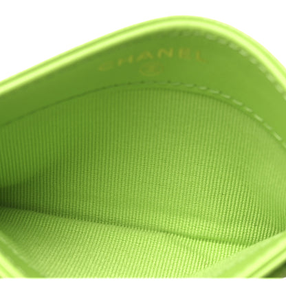 Chanel Caviar Quilted Card Holder Green 5 of 8