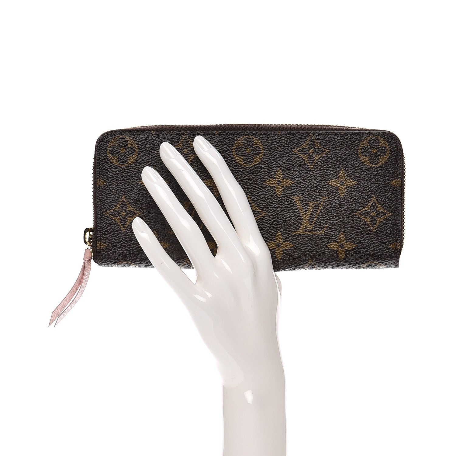 Louis Vuitton Monogram Clemence Wallet Rose Ballerine 2 of 8