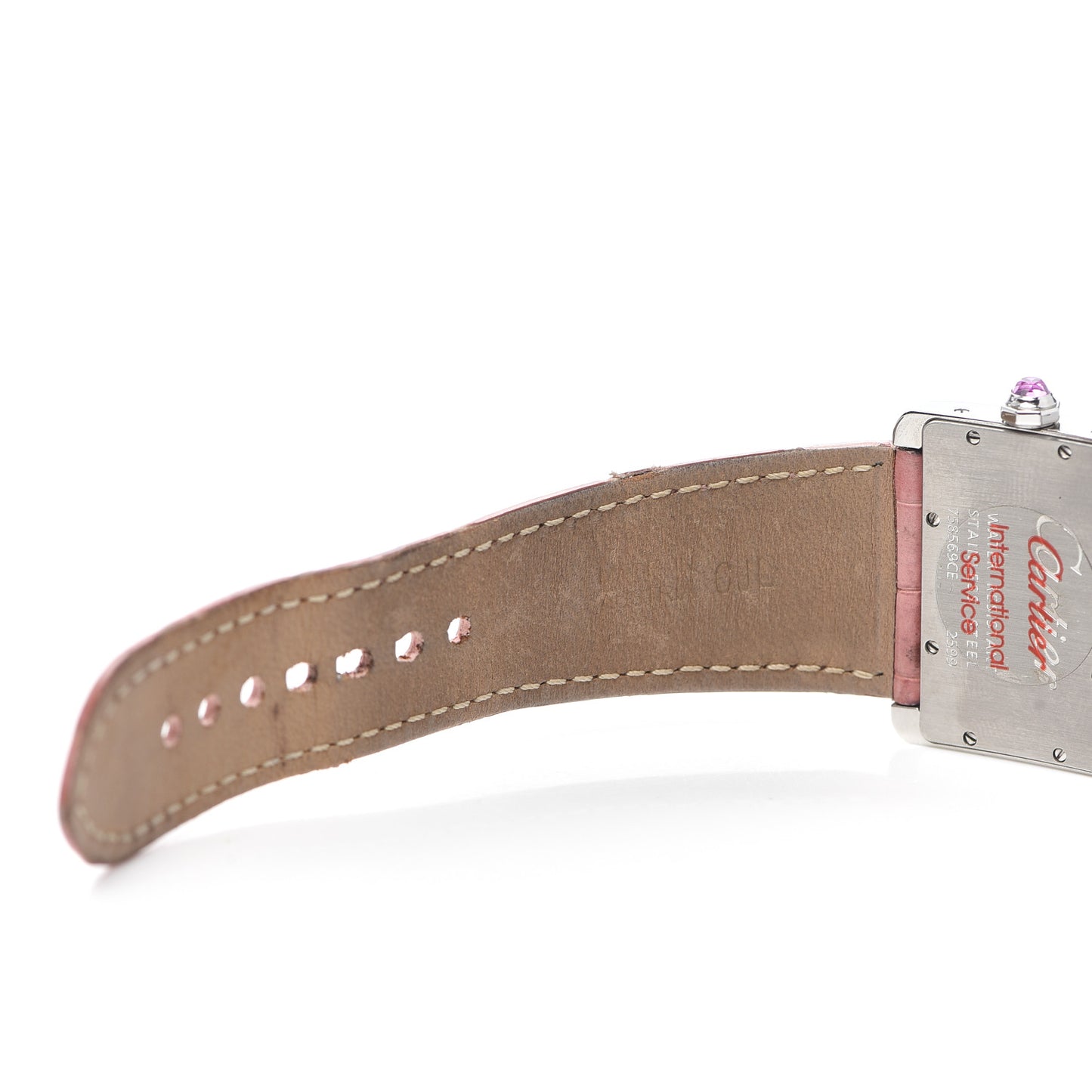 Stainless Steel Alligator 32mm Tank Divan Quartz Watch Pink