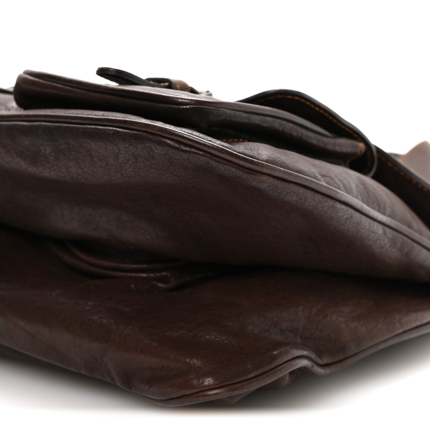 Calfskin Medium Gaucho Double Saddle Bag Brown