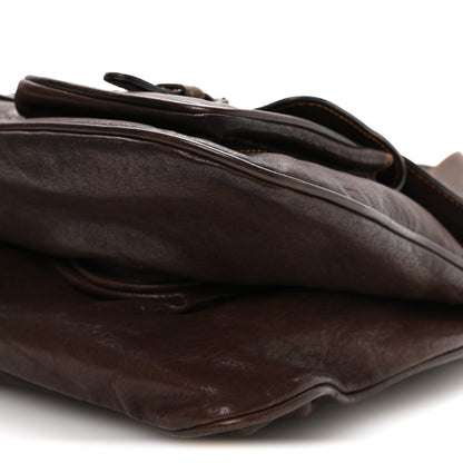 Christian Dior Calfskin Medium Gaucho Double Saddle Bag Brown 10 of 11