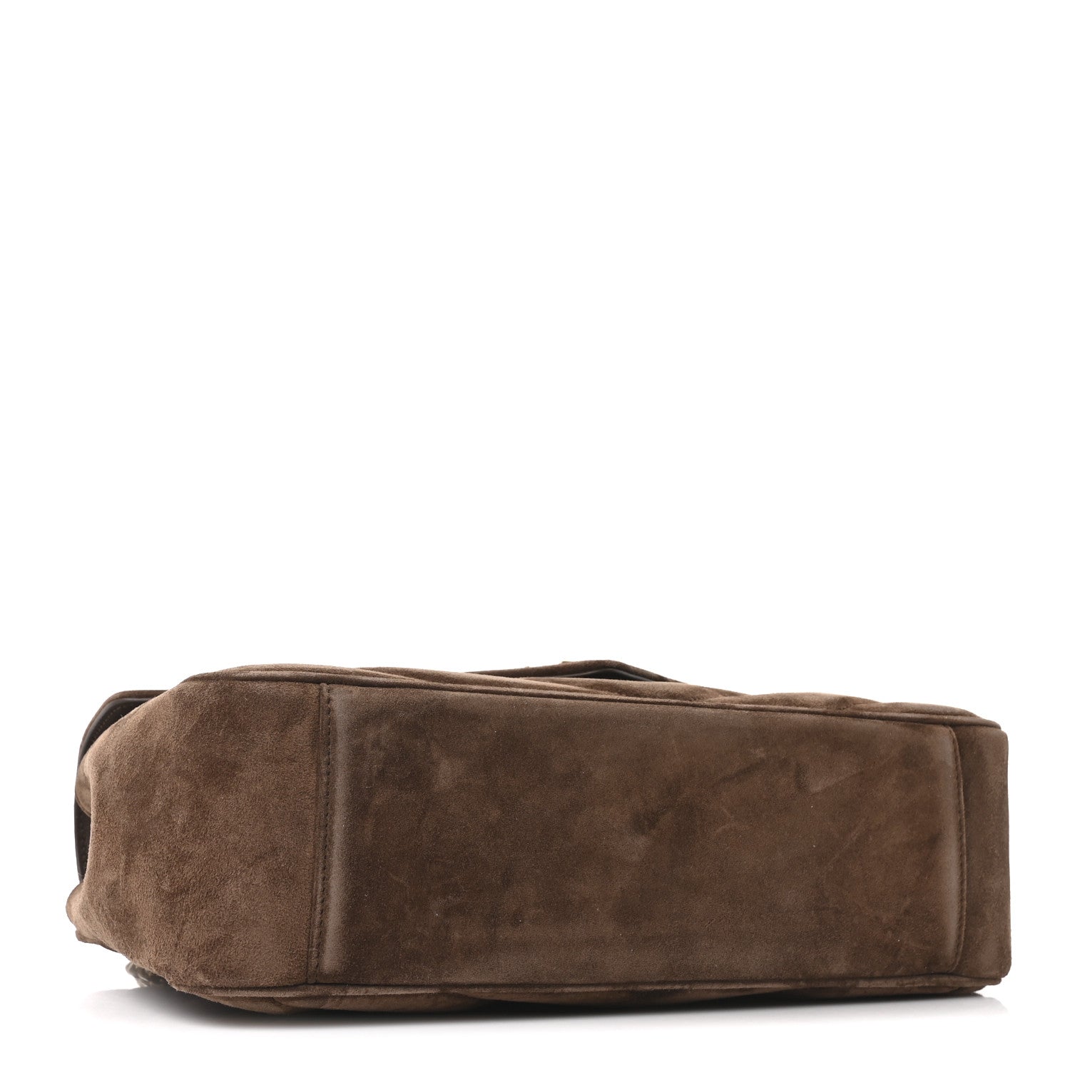 Saint Laurent Suede Chevron Quilted Medium LouLou Bark Brown 5 of 12