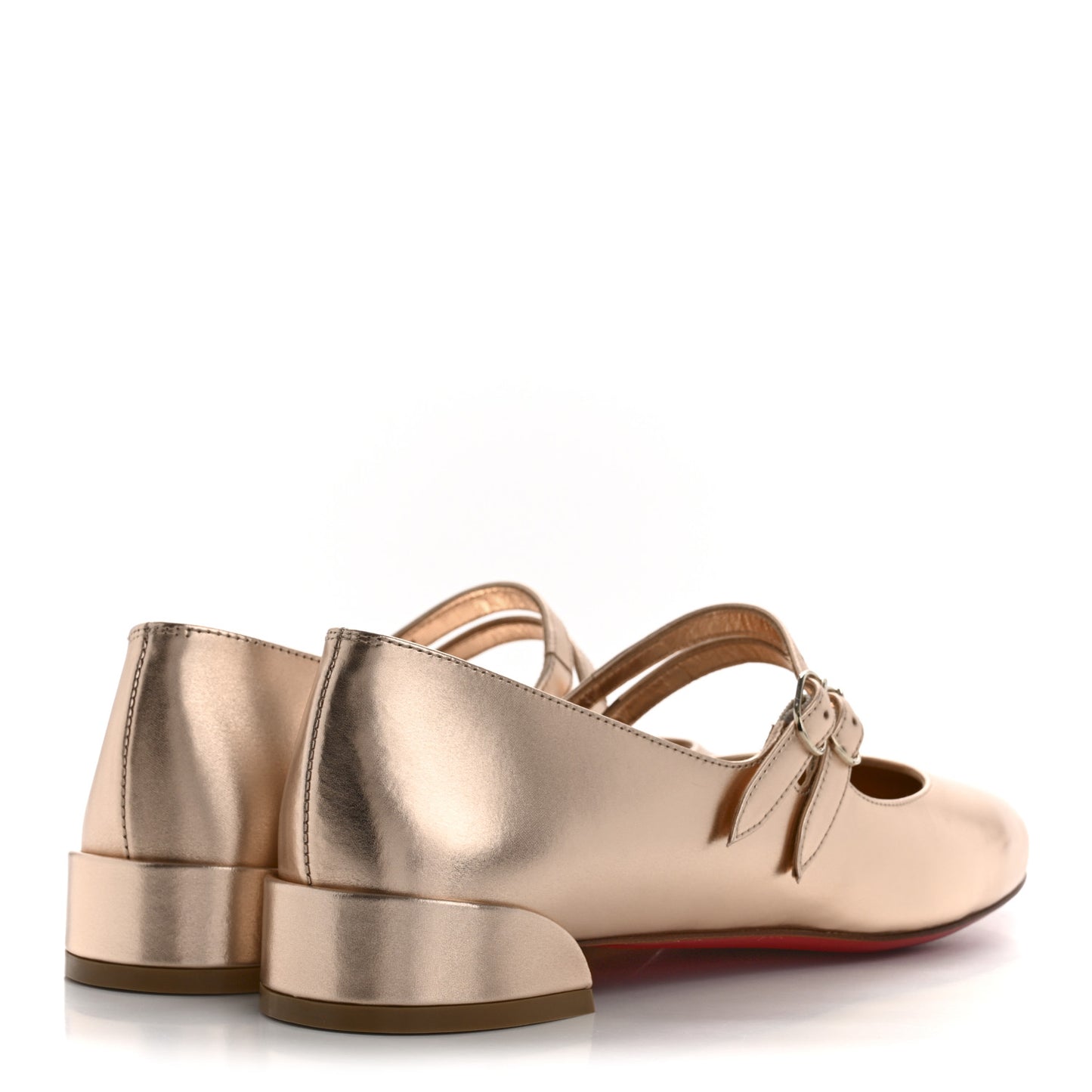 Calf Laminato Satin Sweet Jane Flats 36 Leche