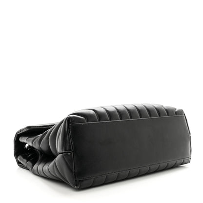 Saint Laurent Calfskin Y Quilted Monogram Monochrome Medium Loulou Chain Satchel Black 4 of 11