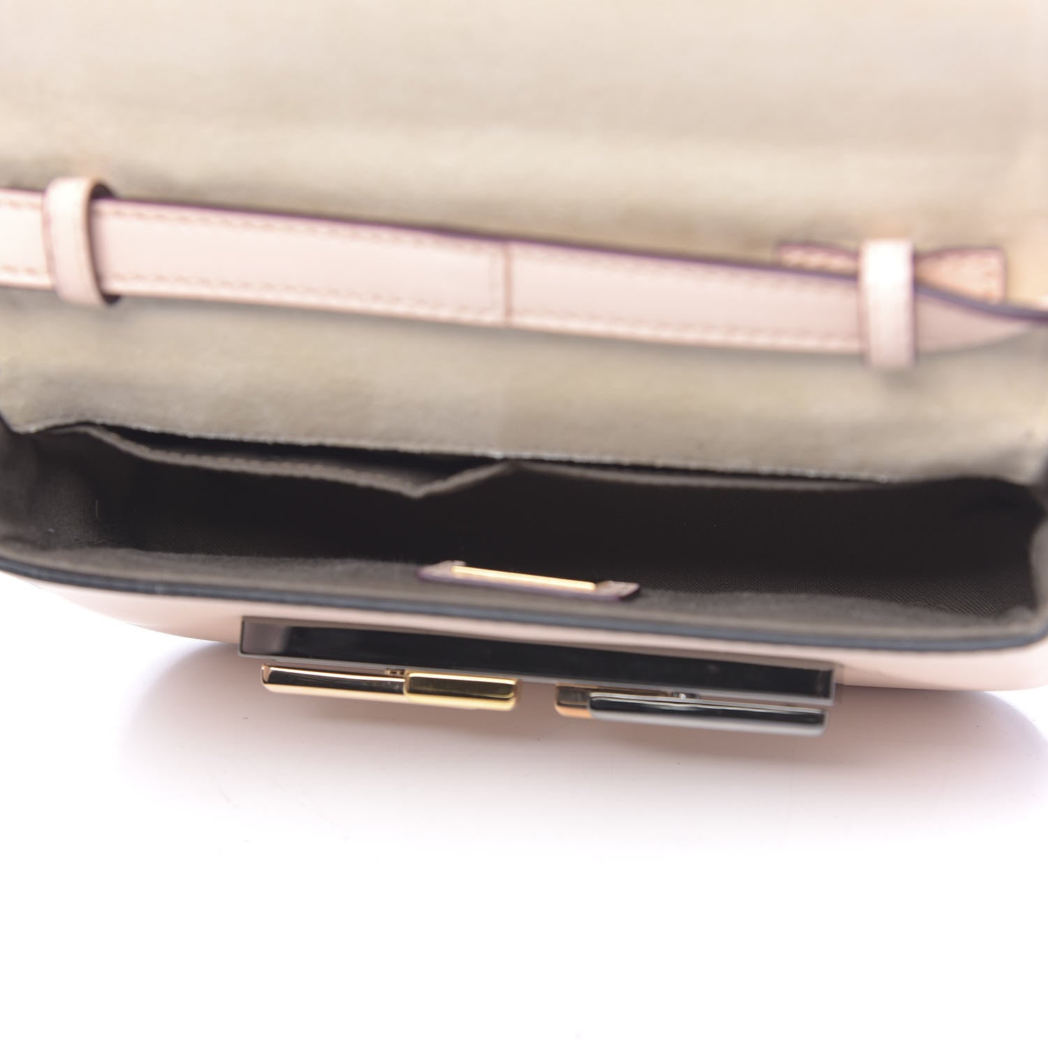 Fendi Vitello Dolce Calf Hair Studded Mini 3Baguette Shoulder Bag Light Pink 5 of 10