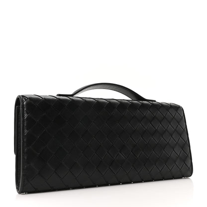 Bottega Veneta Nappa Intrecciato Long Andiamo Top Handle Clutch Black 3 of 9