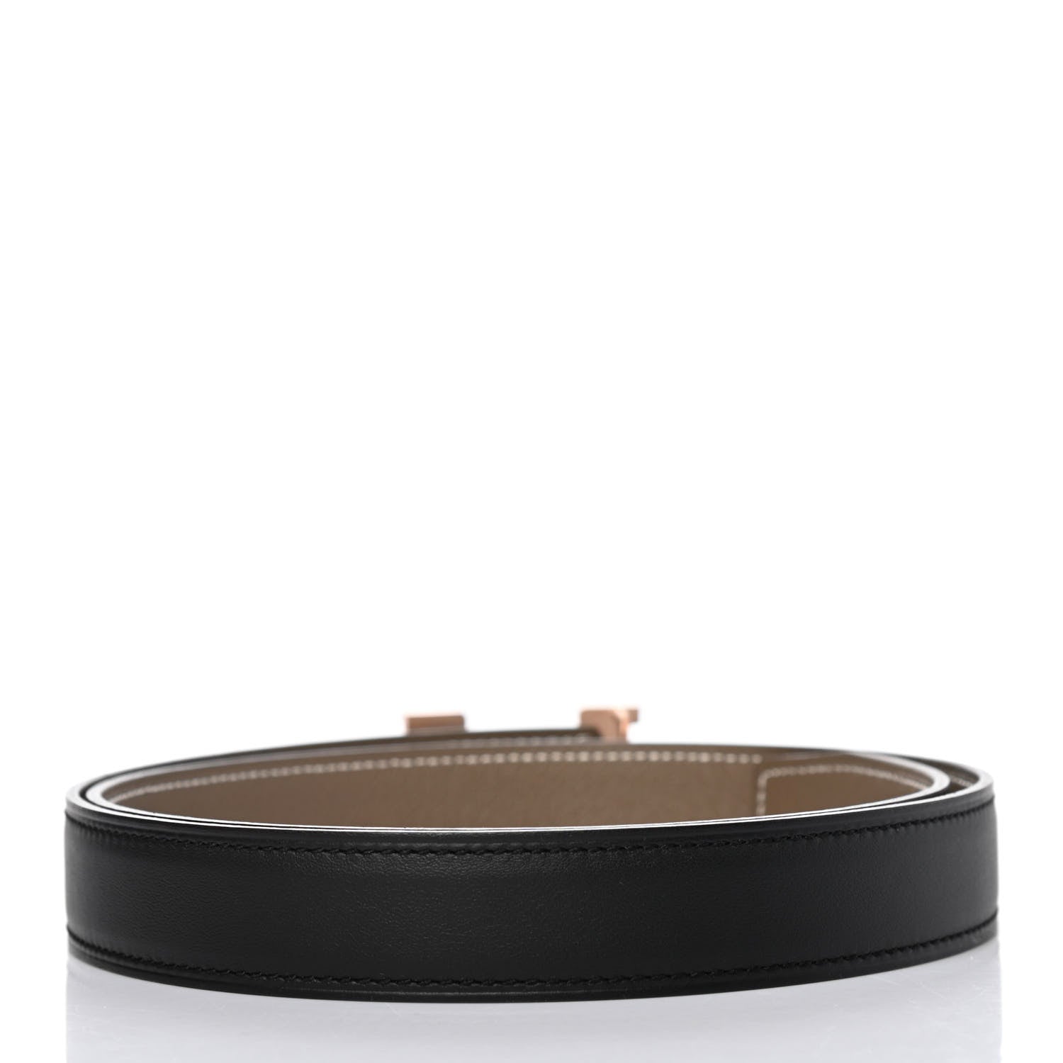 Hermes Swift Epsom 24mm H Belt 75 Black Etoupe 2 of 4
