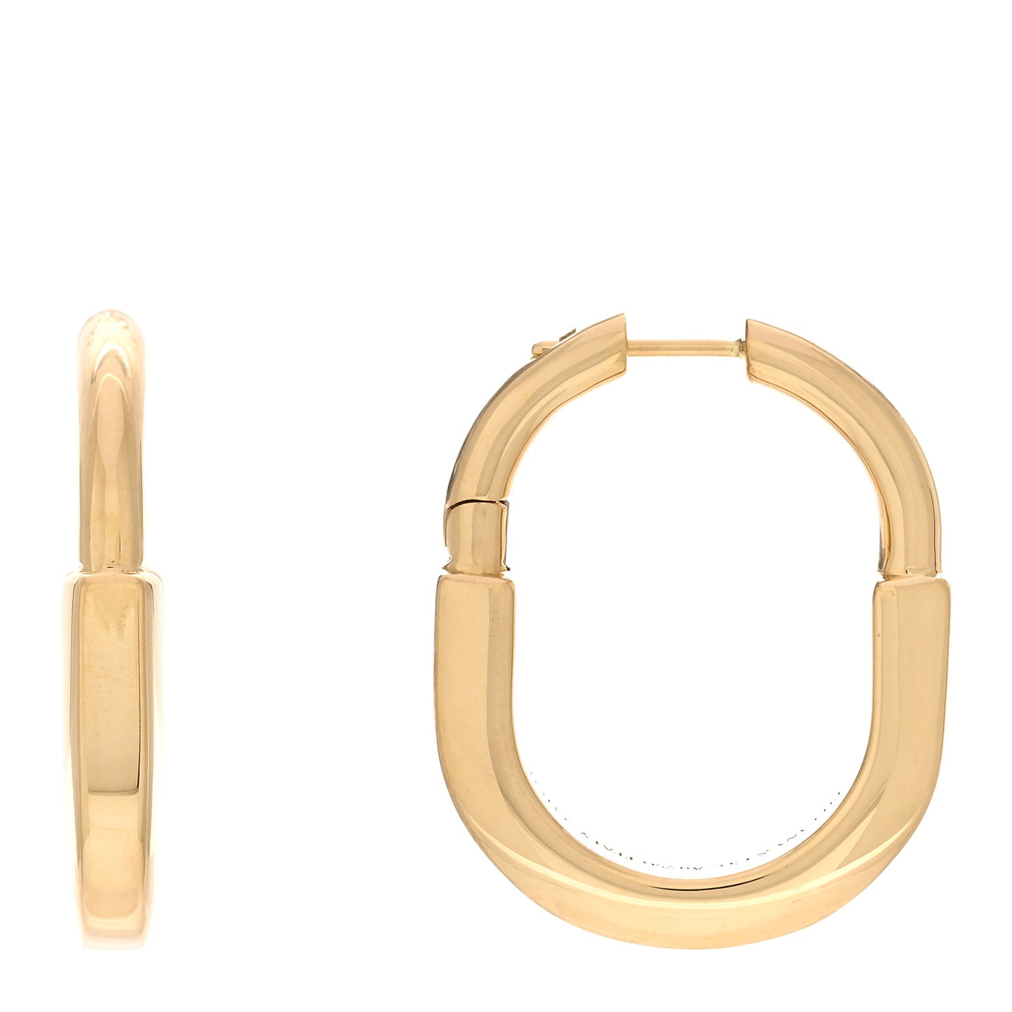 18K Yellow Gold Medium Lock Earrings