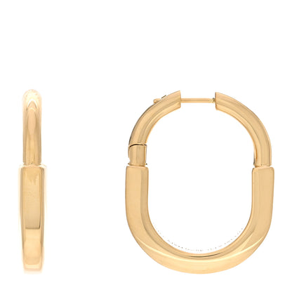 Tiffany 18K Yellow Gold Medium Lock Earrings 1 of 5
